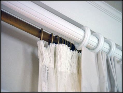 Antique White Wood Curtain Rods Curtains Home Design Ideas