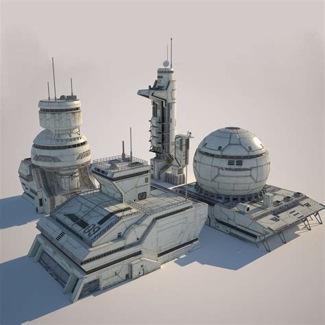 3d Pack Futuristic Buildings Xxi Turbosquid 1207621