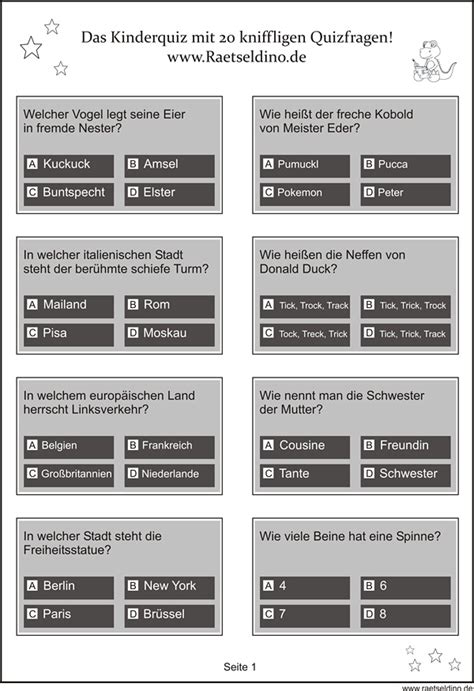 We did not find results for: Quizfragen Allgemeinwissen Mit Lösungen Zum Ausdrucken ...