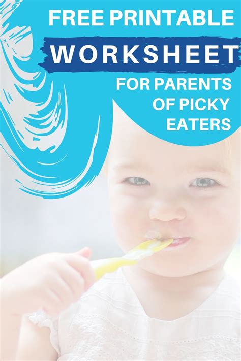 Food Worksheet For Picky Eaters Free Printable Picky Eater Recipes