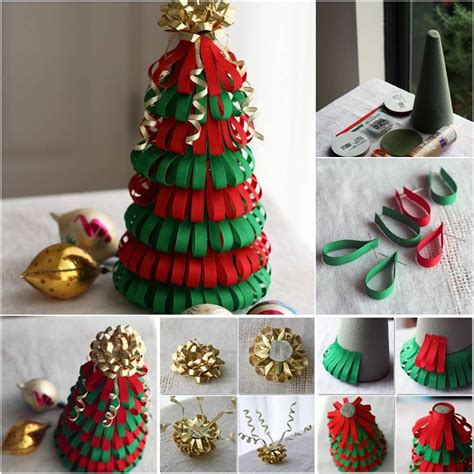 Designer emily henderson used a burgundy. Creative Ideas - DIY Ribbon Christmas Tree