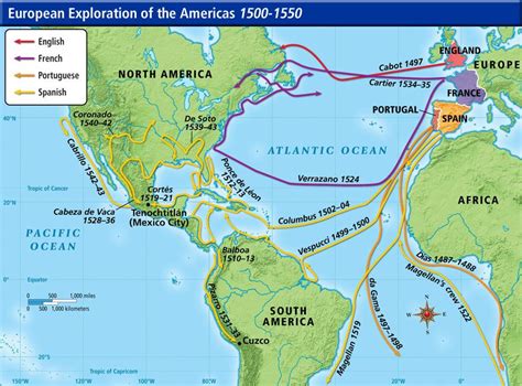 European Exploration Of The Americas European Explorers 7th Grade