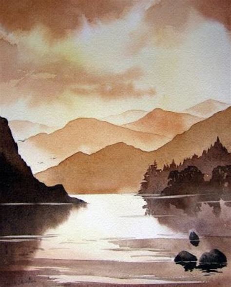Easy Watercolor Landscape Painting Ideas For Beginners Feminatalk D