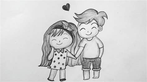 How To Draw Couple Step By Step Romantic Couple Drawing Easy Pencil