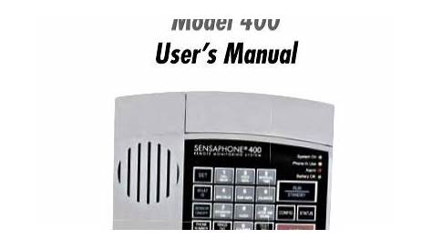 sensaphone 400 user manual