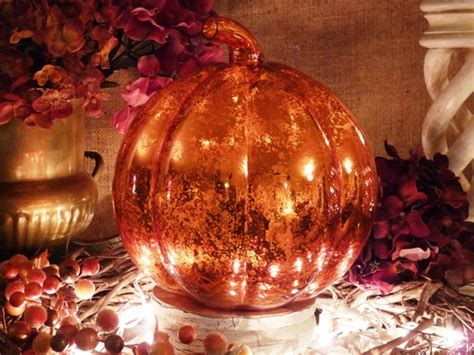 Items Similar To Orange Mercury Glass Pumpkin Gorgeous Fall Autumn