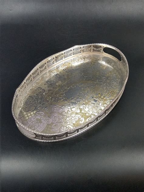 Silver Plated Gallery Tray Alpha Plate Viners Of Sheffield By