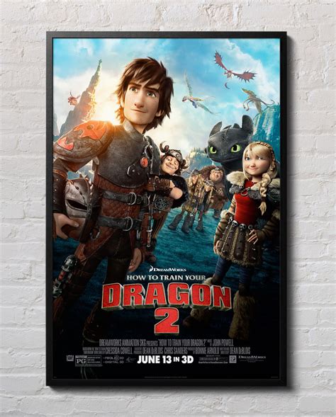 How To Train Your Dragon 2 2014 Movie Poster 24x36 Borderless Glossy