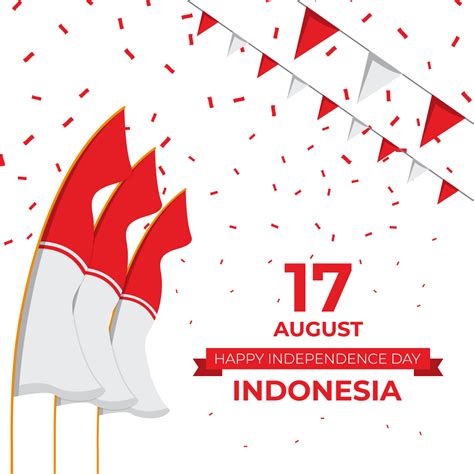 17 August Poster Or Banner Indonesian Independence Day Festival