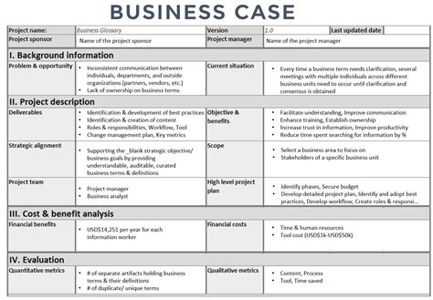 Business Glossary Template