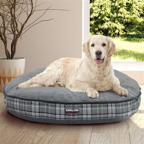 Kirkland dog bed product specs. Kirkland Signature 42" (106.7 cm) Round Pet Bed, Grey ...