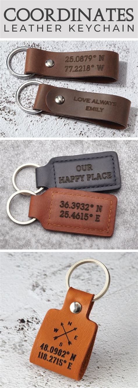 On the hunt for gifts for him? Leather Keychain For Him • Coordinates Gift Ideas ...