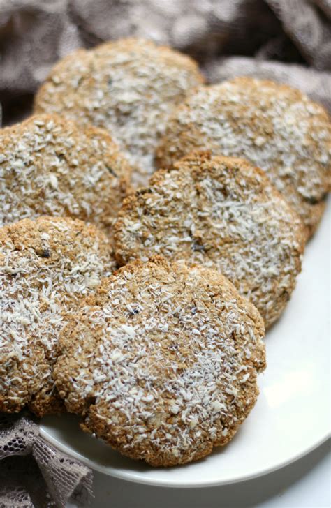 Lavender Coconut Tigernut Flour Cookies Gluten Free Vegan Paleo