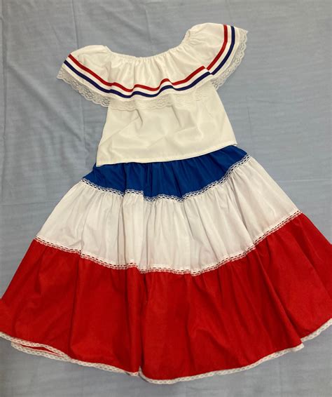 Dominican Republic Folkloric Attire For Dancing Merengue Típico