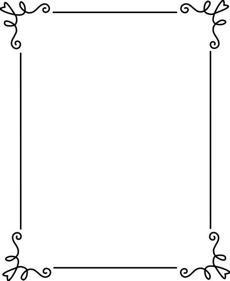 Simple Elegant Black Frame - Free Clip Art | Clip art borders, Doodle borders, Page borders design