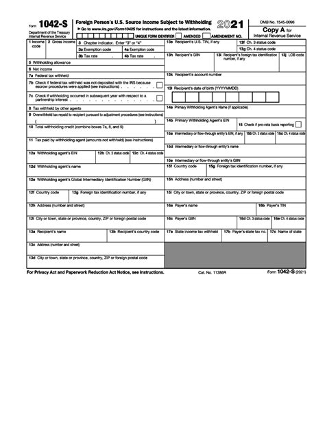 1042 Form 2023 Printable Forms Free Online