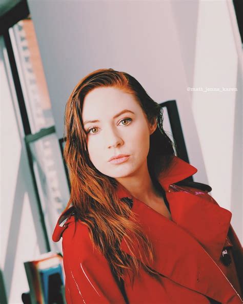 Fan Page On Instagram “her Wet Red Hair With The Red Jacket 👌😍 Karengillan