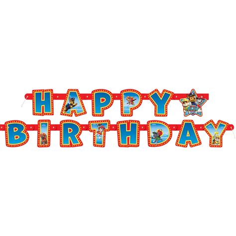 Paw Patrol Birthday Banner 625 Ft 1ct