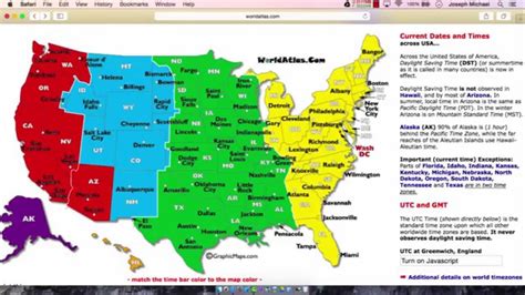 Show A Map Of The United States With Time Zones