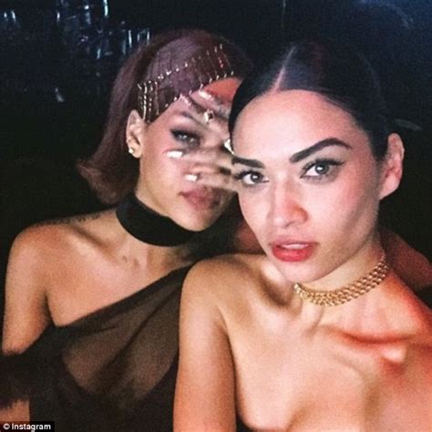 Shanina Shaik And Rihanna In Sexy Ensembles At Met Gala After Party Daily Mail Online