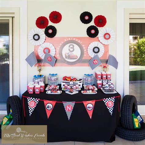 Join star race car lightning mcqueen and his pal mater as they head overseas to compete in the world grand prix race with cars 2 birthday party decorations. Kara's Party Ideas Disney Cars Birthday Party Planning ...