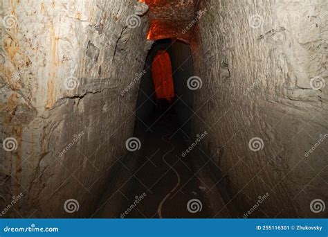 Underground Cave Tunnel In Champagne House France Stock Image Image