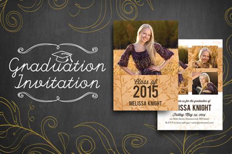 8 Beautiful Graduation Invitation Templates Sample Templates