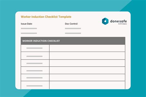 This timetable will assist you in the timely completion of various protocols. Sample Worker Induction Checklist Template | Donesafe