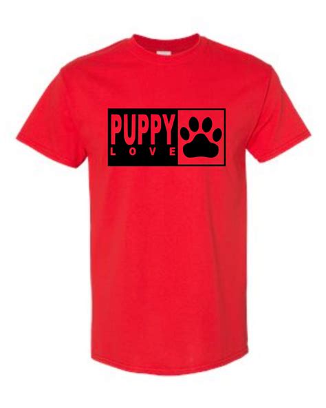 Puppy Love T Shirt I Love My Puppy Funny Dog T Shirt Parody Etsy Uk
