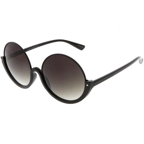 women s semi rimless round sunglasses metal trim detail lens 57mm round sunglasses sunglasses