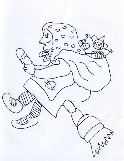 la befana coloring page coloring pages christmas  italy tree crafts