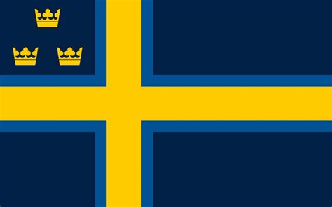 redisign of swedish monarchy flag r vexillology