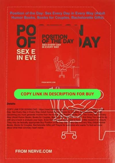 download pdf⚡ position of the day sex every day in every way adult humor books books for