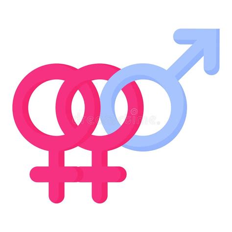Pink Gender Symbol Of Bisexual Stock Vector Illustration Of Isolated