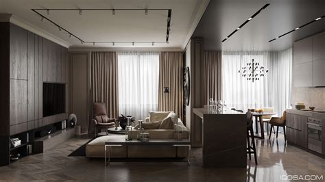Luxurious Studio Apartment Matched With Modern And Traditional Layout Looks So Sophisticated