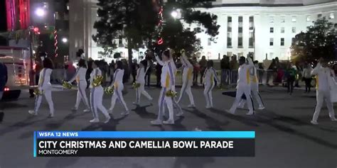 Crowd Lines Street For Montgomery Christmas And Camellia Bowl Parade