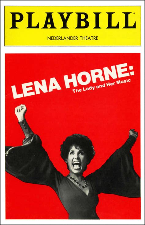 Lena Horne The Lady And Her Music Broadway Nederlander Theatre 1981