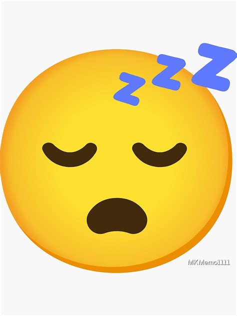 Emoji Sleeping Face Snoring Zzz Face T For Emoji Lovers Sticker