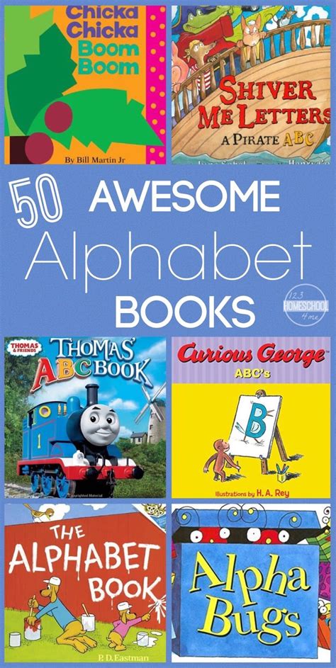 Enhance the learning of the english alphabet in a fun way! 50 Awesome Alphabet Books