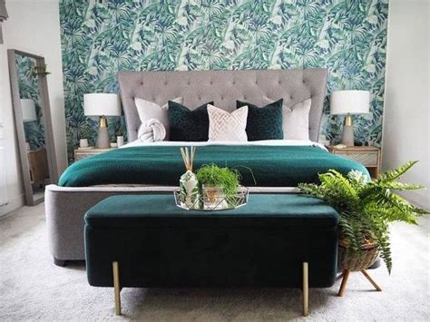 Emerald Green Bedroom Inspo Cozy And Cute Boh Bedroom With Abstract
