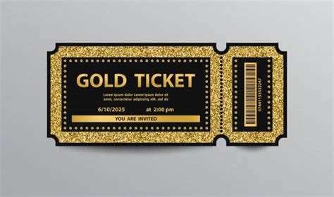 Ticket Design Label Design Ticket Dorado Golden Ticket Template Law