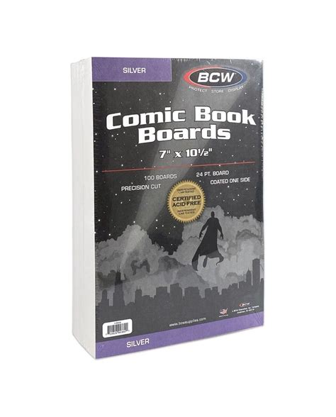 Bcw Silver Age Comic Book Backing Boards 100 Ct 1 Bbsil Brand New