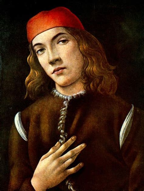 Tableaux Sur Toile Reproduction De Botticelli Portrait Dun Jeune