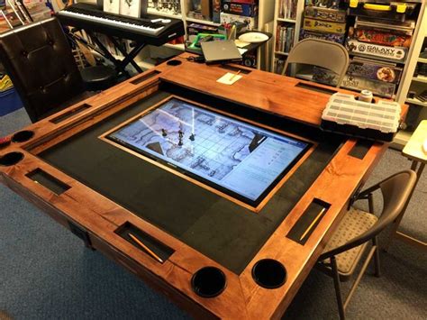 Diy Gaming Table For 150 Bon Sans La Télé Plan Quil A à La Fin