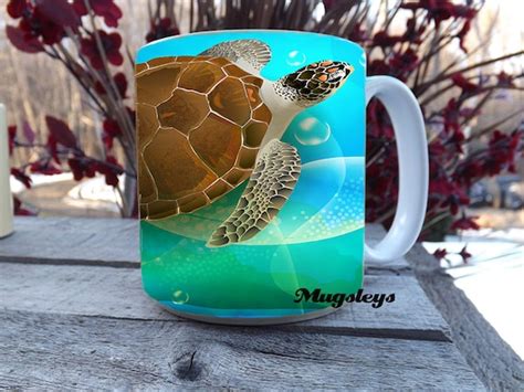 Large Coffee Mug Sea Turtle Coffee Mug 20 Oz Mug Sea