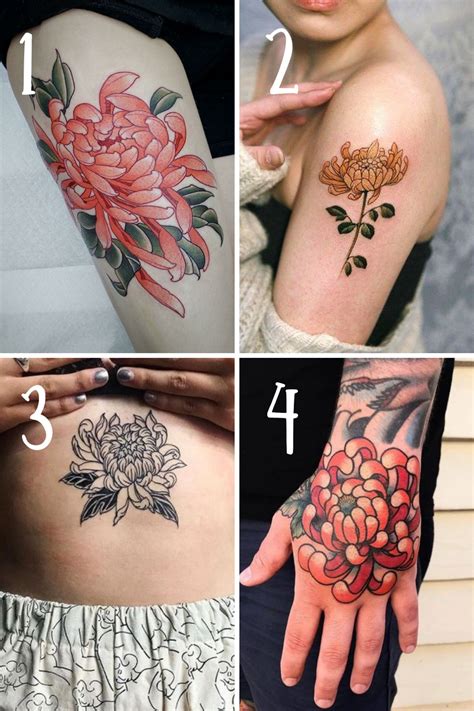 November Birth Flower Tattoos {Chrysanthemums} - Tattoo Glee