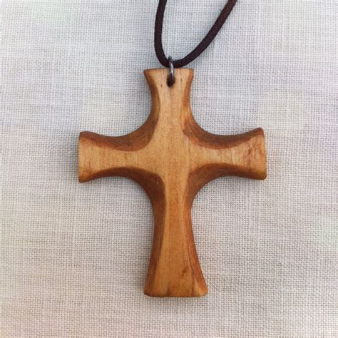 Hand Carved Pine Wooden Cross Cross Wooden Crosses Whittling Wood