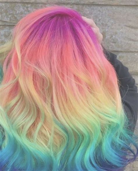 Pastel Rainbow Hair Pastel Rainbow Hair Rainbow Dyed Hair Rainbow Hair Color