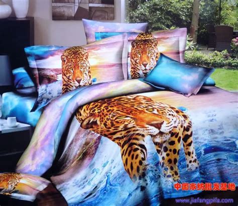 3d Aqua Blue Purple Leopard Tiger Animal Print Bedding Sets Queen Size