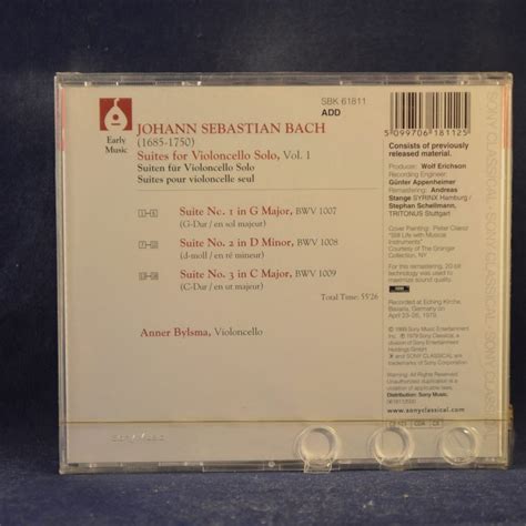 Bach Anner Bylsma The Cello Suites Vol 1 Nos 1 2 And 3 Cd Todo
